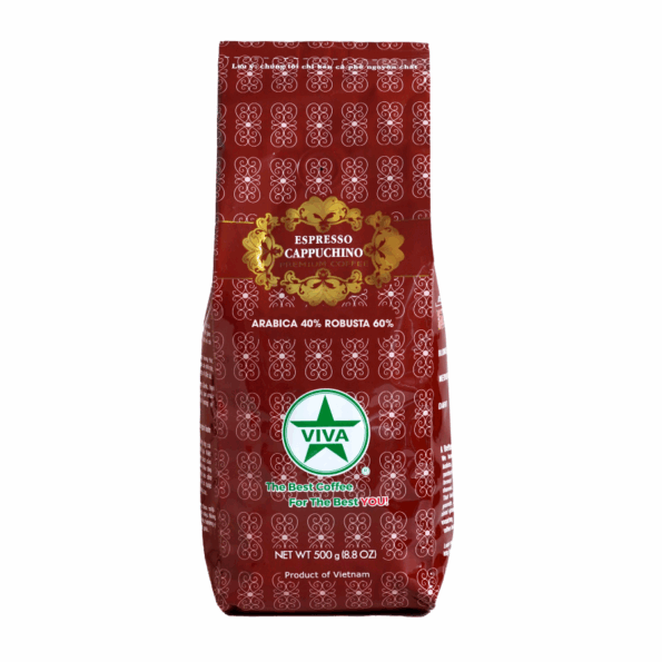 Viva Coffee Espresso - Cà Phê Pha Máy - 40% Arabica 60% Robusta - Túi 500g