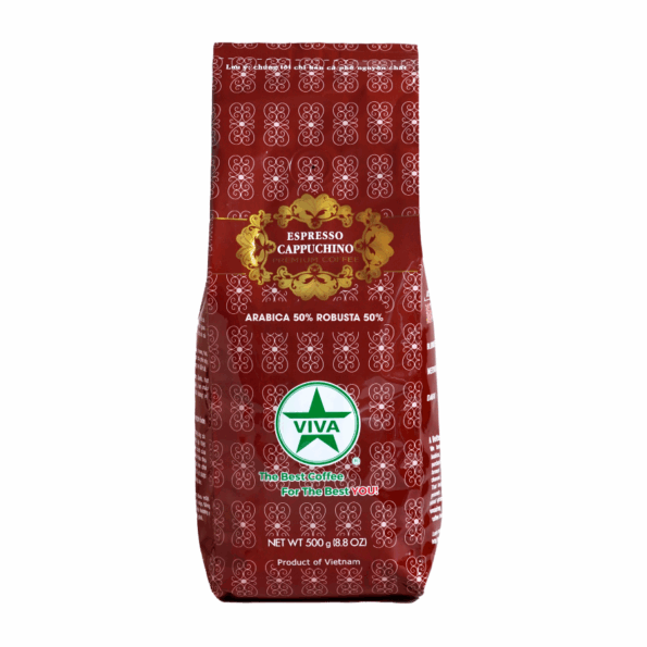 Viva Coffee Espresso - Cà Phê Pha Máy - 50% Arabica 50% Robusta - Túi 500g