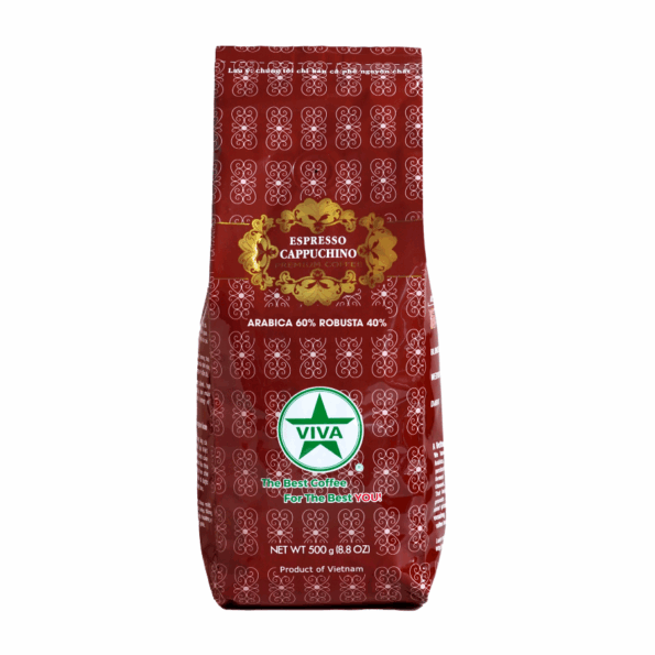 Viva Coffee Espresso - Cà Phê Pha Máy - 60% Arabica 40% Robusta - Túi 500g