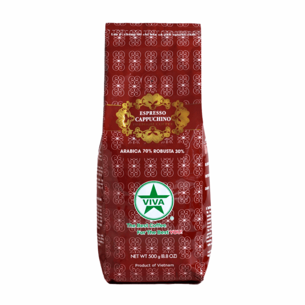 Viva Coffee Espresso - Cà Phê Pha Máy - Arabica 70%, Robusta 30% - Túi 500g