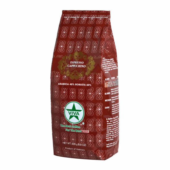 Viva Coffee Espresso - Cà Phê Pha Máy - 40% Arabica 60% Robusta - Túi 500g