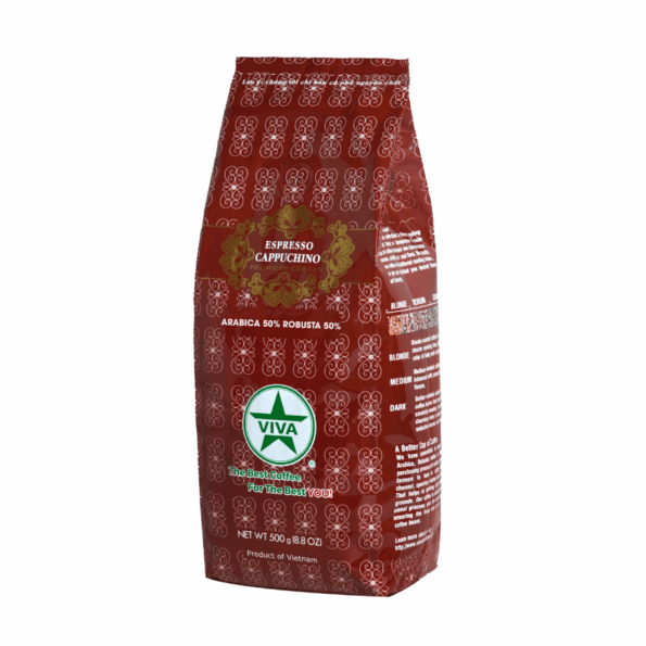 Viva Coffee Espresso - Cà Phê Pha Máy - 50% Arabica 50% Robusta - Túi 500g