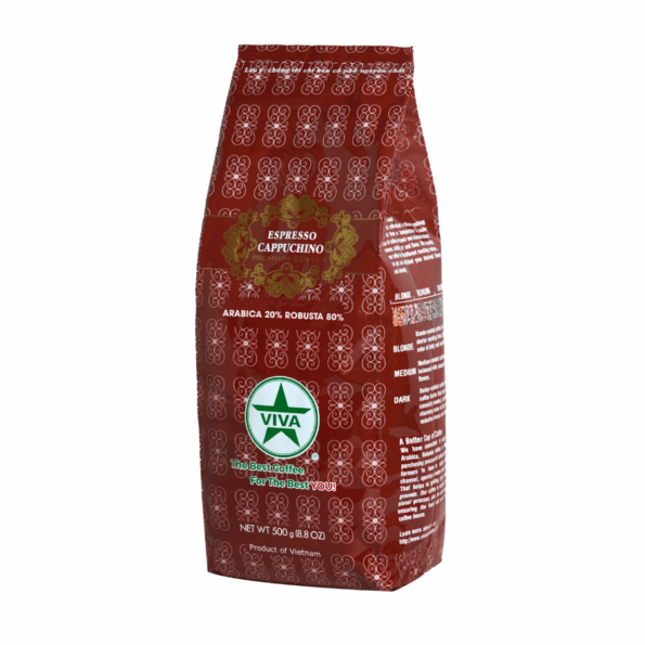 Viva Coffee Espresso - Cà Phê Pha Máy - 20% Arabica 80% Robusta - Túi 500g