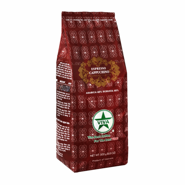 Viva Coffee Espresso - Cà Phê Pha Máy - 60% Arabica 40% Robusta - Túi 500g
